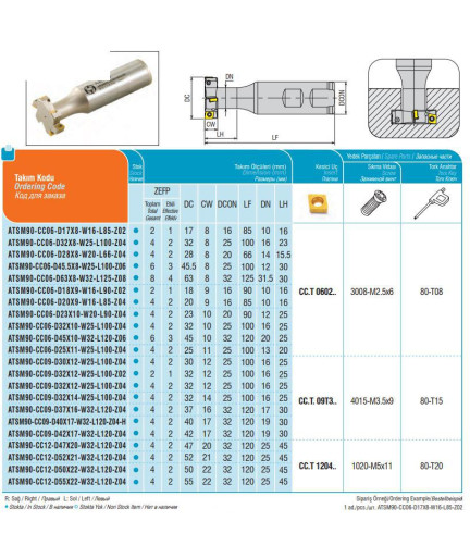 ATSM90-CC09-D40X17-W32-L120-Z04-H T-образная фреза AKKO ATSM90-CC09-D40X17-W32-L120-Z04-H T-образная фреза AKKO